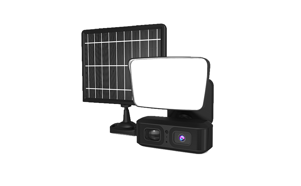 Solar Security Camera with LED Panel